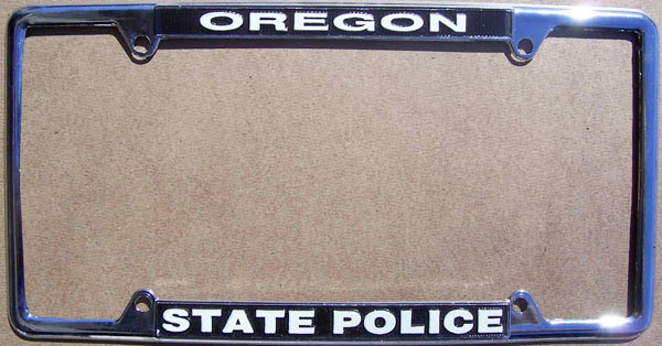Oregon  police license plate image