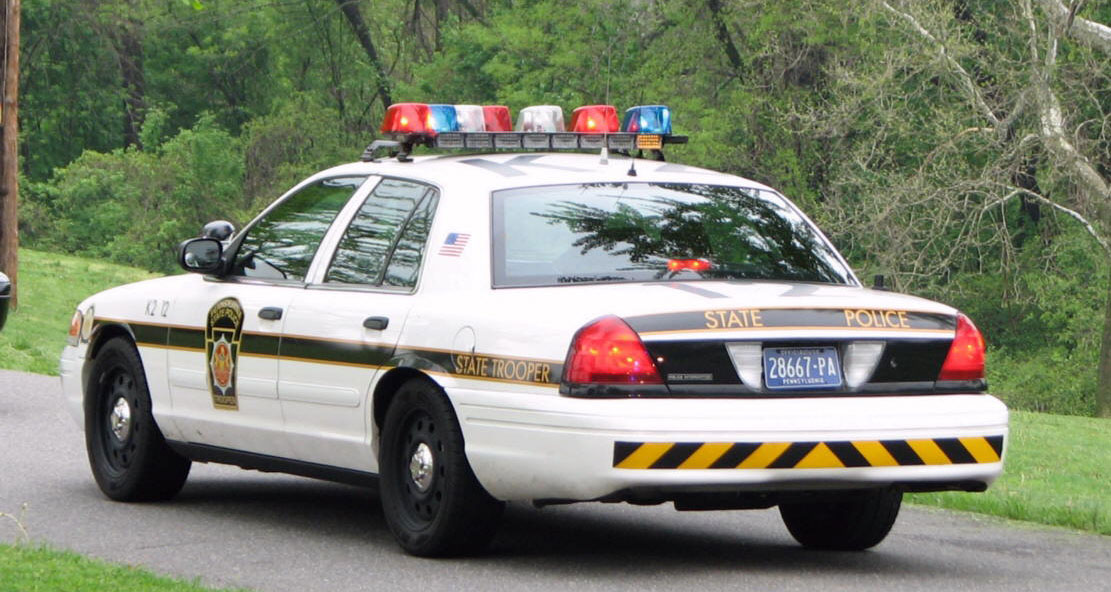 Pennsylvania police license plate image