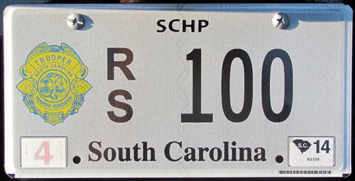 SouthCarolina  police license plate