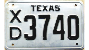 texas motorcycle plates