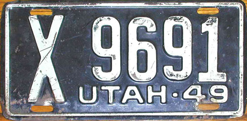 Utah  police license plate image