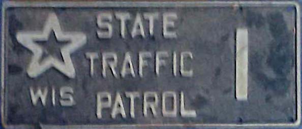 Wisconsin  police license plate image