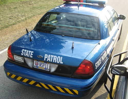 Wisconsin  police license plate image