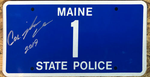Maine police plate