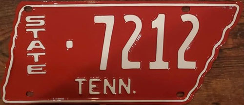Tennessee  police license plate image