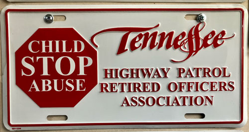 Tennessee  police license plate image